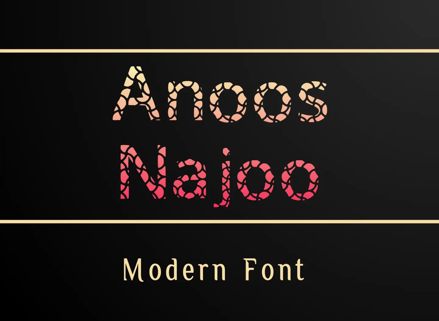 Anoos Najoo: A Fun Display Font for Creative Campaigns