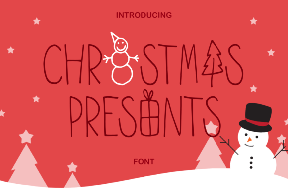 Christmas Present Font for Festive Design