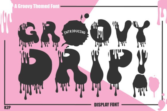 Groovy Drip Font for Editorial Design