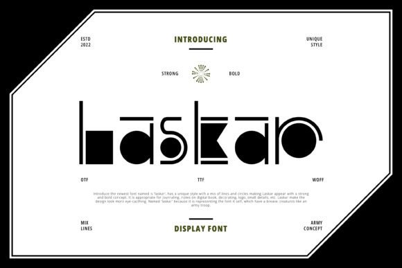 Laskar: A Bold Display Font for Creative Projects
