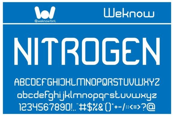 Nitrogen Font: Modern Tech Style for Creative Makers